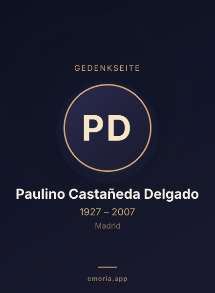 Gedenkportrait von Paulino Castañeda Delgado