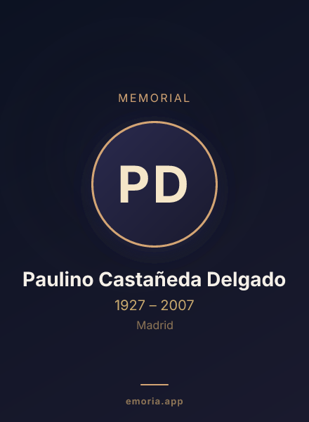 Memorial portrait of Paulino Castañeda Delgado