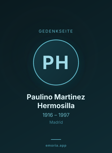 Gedenkportrait von Paulino Martinez Hermosilla
