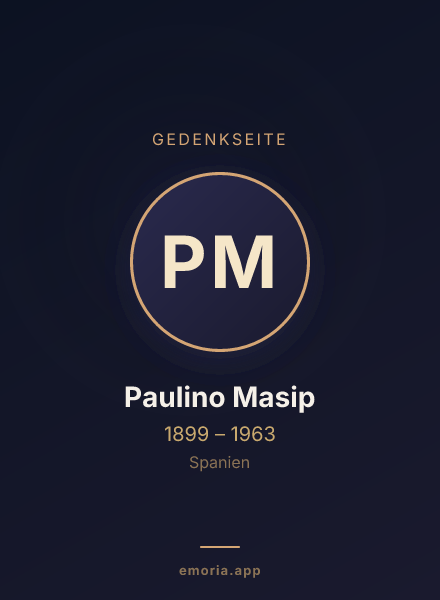 Gedenkportrait von Paulino Masip