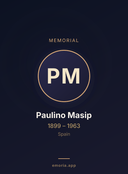 Memorial portrait of Paulino Masip