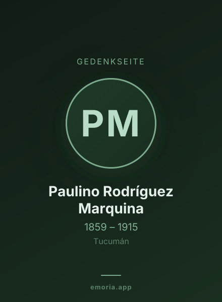 Gedenkportrait von Paulino Rodríguez Marquina
