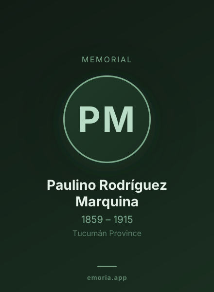 Memorial portrait of Paulino Rodríguez Marquina