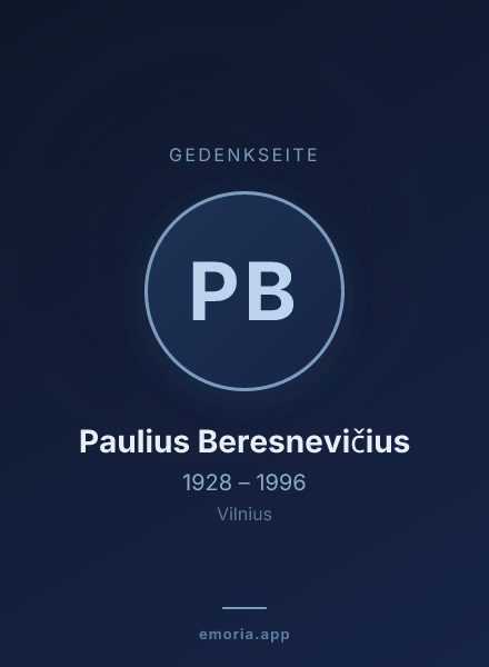 Gedenkportrait von Paulius Beresnevičius