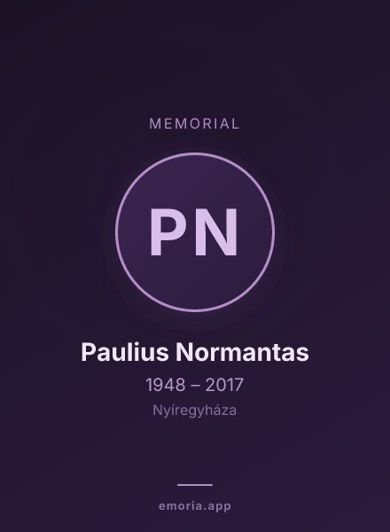 Memorial portrait of Paulius Normantas