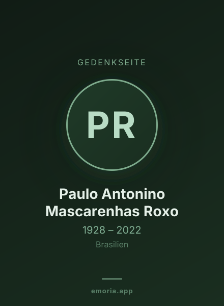Gedenkportrait von Paulo Antonino Mascarenhas Roxo