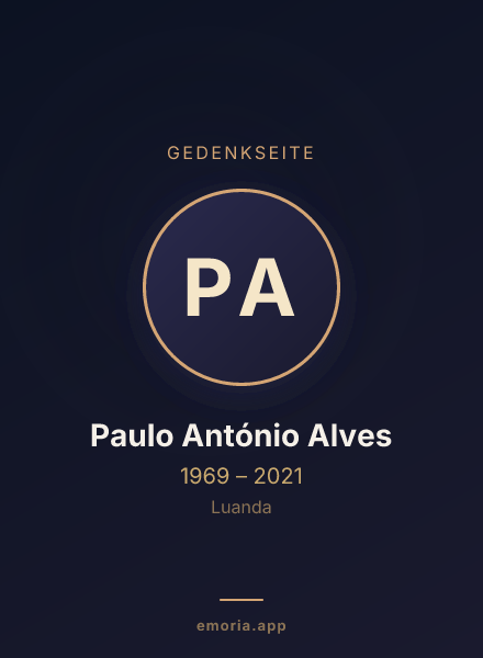 Gedenkportrait von Paulo António Alves