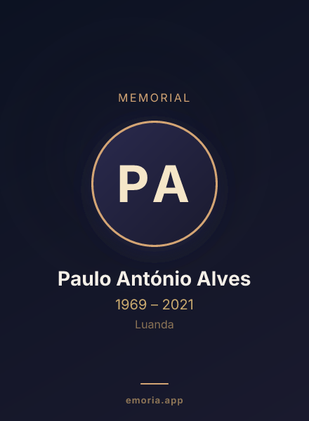 Memorial portrait of Paulo António Alves