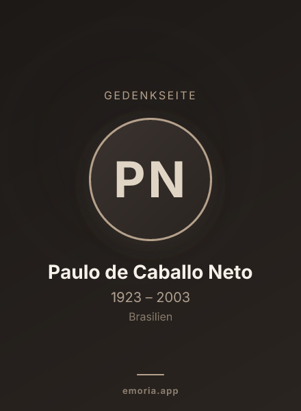 Gedenkportrait von Paulo de Caballo Neto