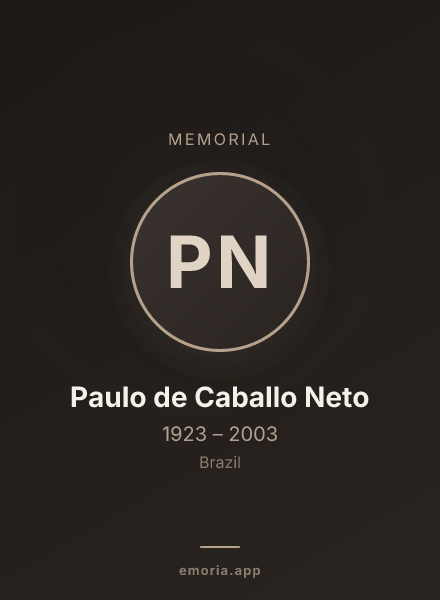 Memorial portrait of Paulo de Caballo Neto