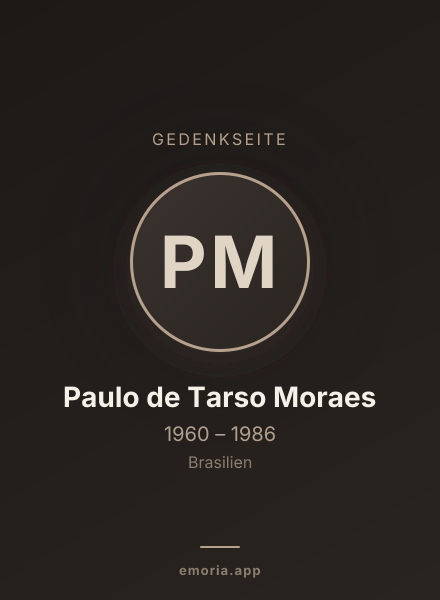 Gedenkportrait von Paulo de Tarso Moraes