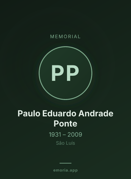 Memorial portrait of Paulo Eduardo Andrade Ponte