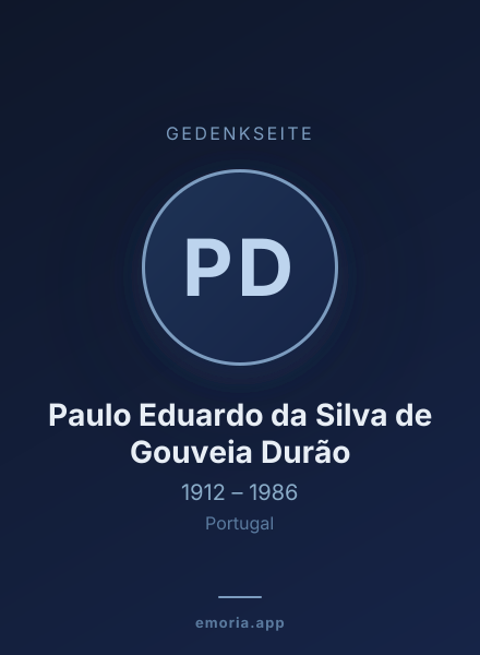 Gedenkportrait von Paulo Eduardo da Silva de Gouveia Durão