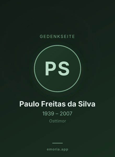 Gedenkportrait von Paulo Freitas da Silva