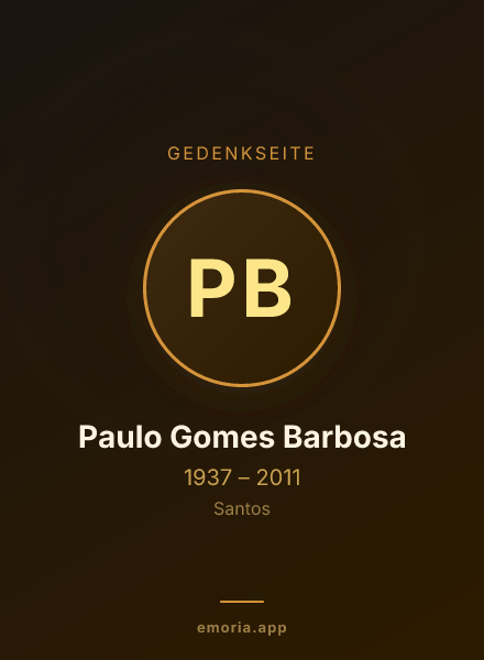 Gedenkportrait von Paulo Gomes Barbosa