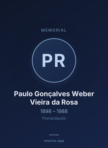 Memorial portrait of Paulo Gonçalves Weber Vieira da Rosa