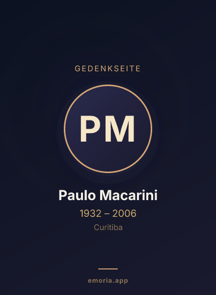 Gedenkportrait von Paulo Macarini