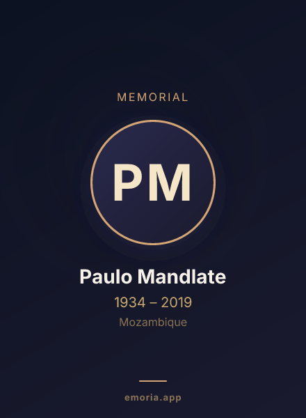 Memorial portrait of Paulo Mandlate