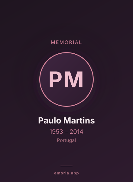 Memorial portrait of Paulo Martins