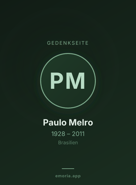 Gedenkportrait von Paulo Melro