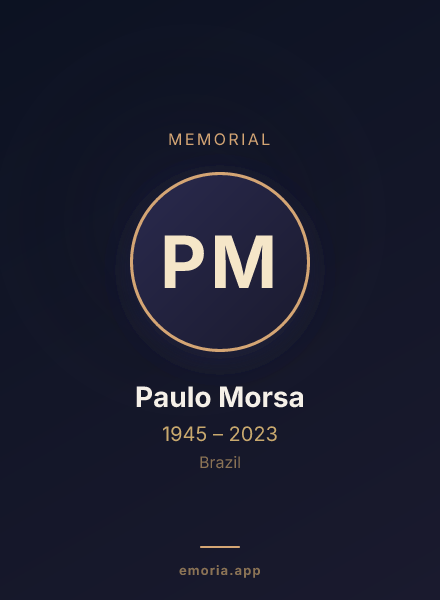 Memorial portrait of Paulo Morsa