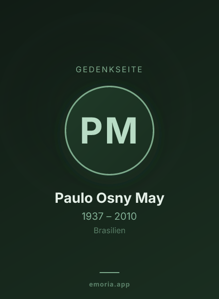 Gedenkportrait von Paulo Osny May