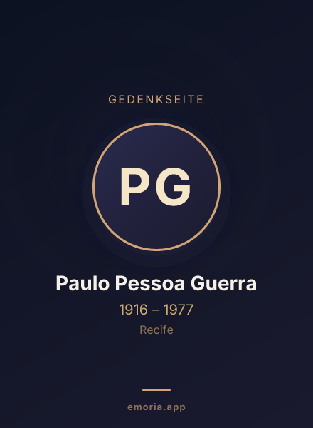 Gedenkportrait von Paulo Pessoa Guerra
