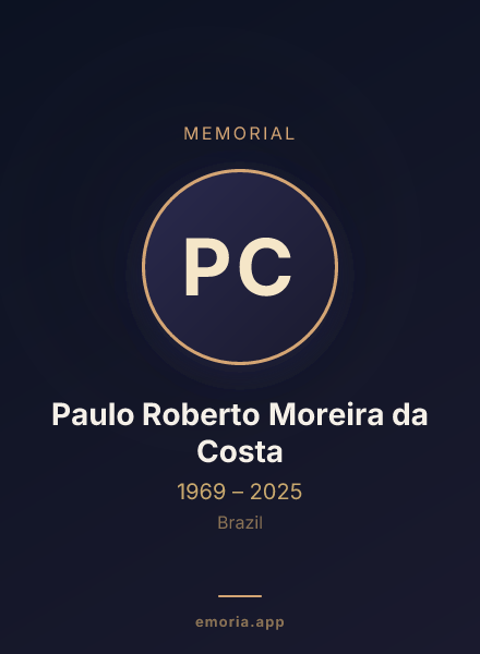 Memorial portrait of Paulo Roberto Moreira da Costa