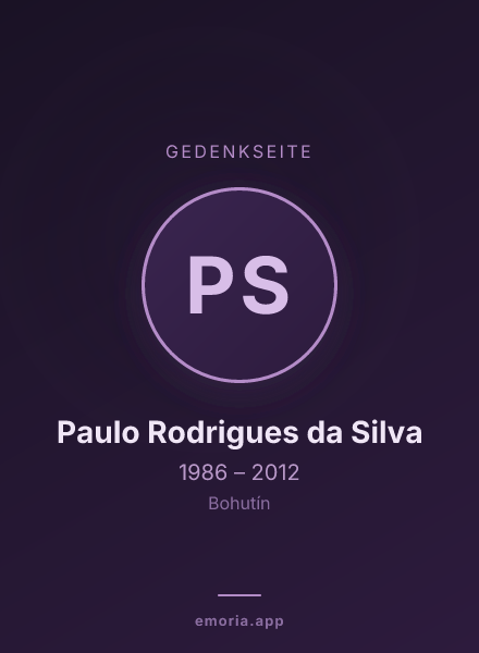 Gedenkportrait von Paulo Rodrigues da Silva