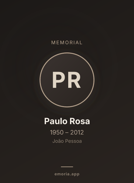 Memorial portrait of Paulo Rosa