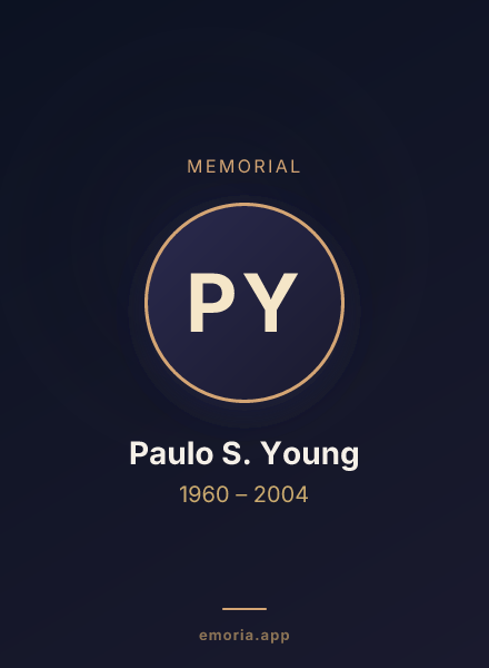 Memorial portrait of Paulo S. Young