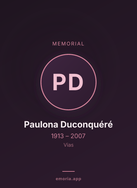 Memorial portrait of Paulona Duconquéré