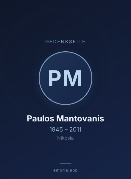 Gedenkportrait von Paulos Mantovanis