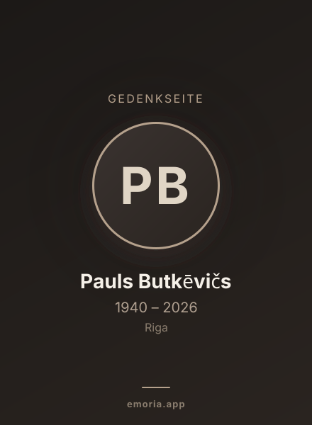 Gedenkportrait von Pauls Butkēvičs