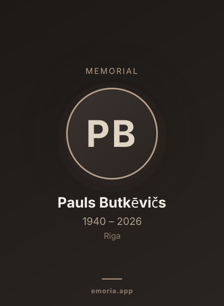 Memorial portrait of Pauls Butkēvičs