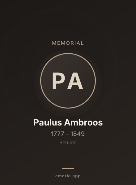 Memorial portrait of Paulus Ambroos