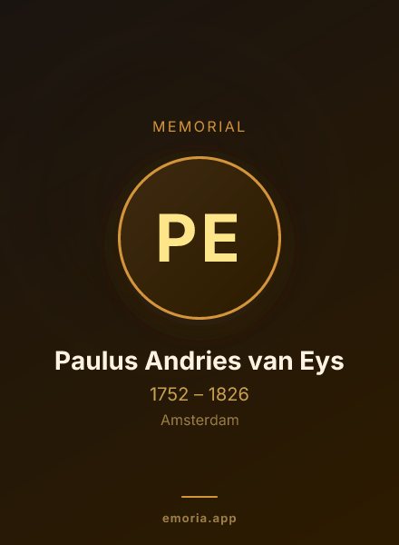 Memorial portrait of Paulus Andries van Eys