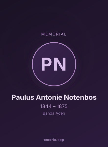 Memorial portrait of Paulus Antonie Notenbos