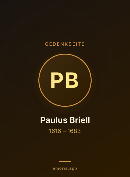 Gedenkportrait von Paulus Briell