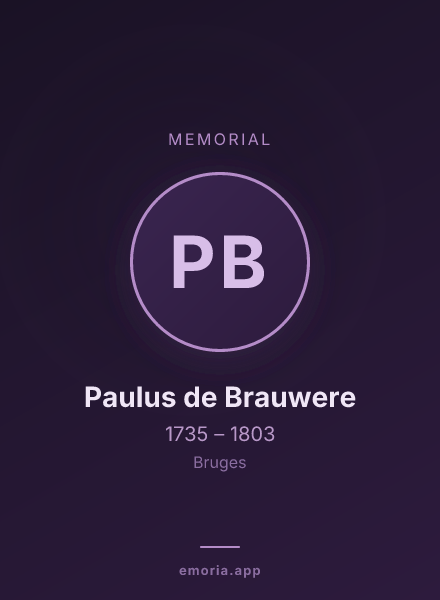 Memorial portrait of Paulus de Brauwere