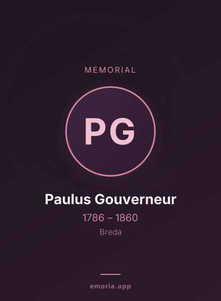 Memorial portrait of Paulus Gouverneur