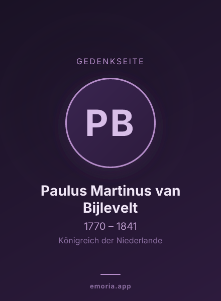Gedenkportrait von Paulus Martinus van Bijlevelt