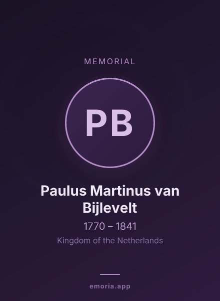 Memorial portrait of Paulus Martinus van Bijlevelt