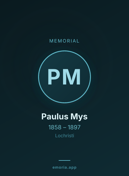 Memorial portrait of Paulus Mys