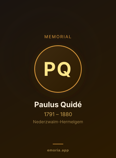 Memorial portrait of Paulus Quidé