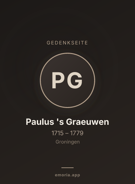 Gedenkportrait von Paulus 's Graeuwen