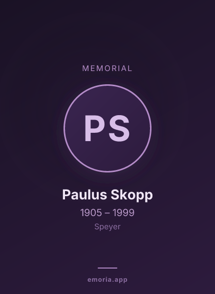 Memorial portrait of Paulus Skopp