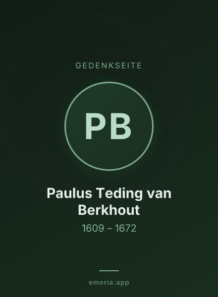 Gedenkportrait von Paulus Teding van Berkhout