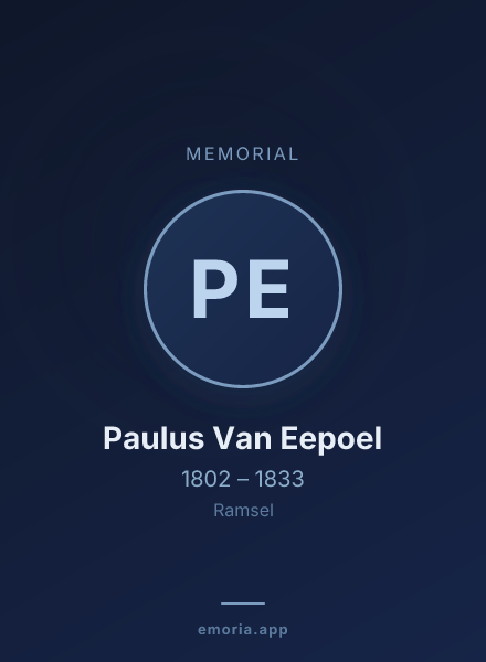Memorial portrait of Paulus Van Eepoel