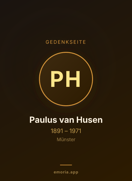 Gedenkportrait von Paulus van Husen